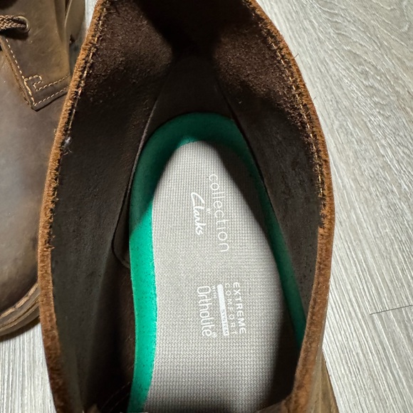 Clarks Dark Brown Leather Chukka Boots | Size 9.5 - Picture 5 of 9